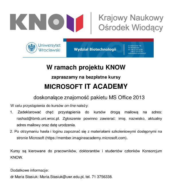 IT Academy w ramach projektu KNOW